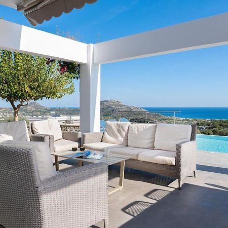Luxury Villa Hera With Private Pool Afántou Exterior foto