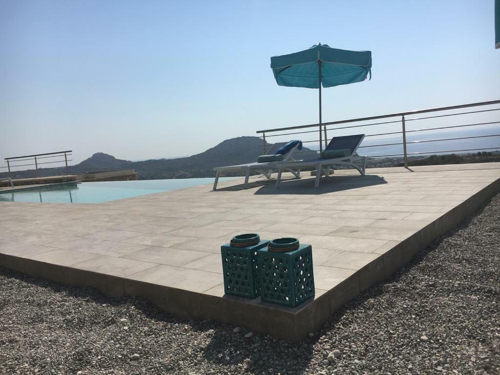 Luxury Villa Hera With Private Pool Afántou Exterior foto